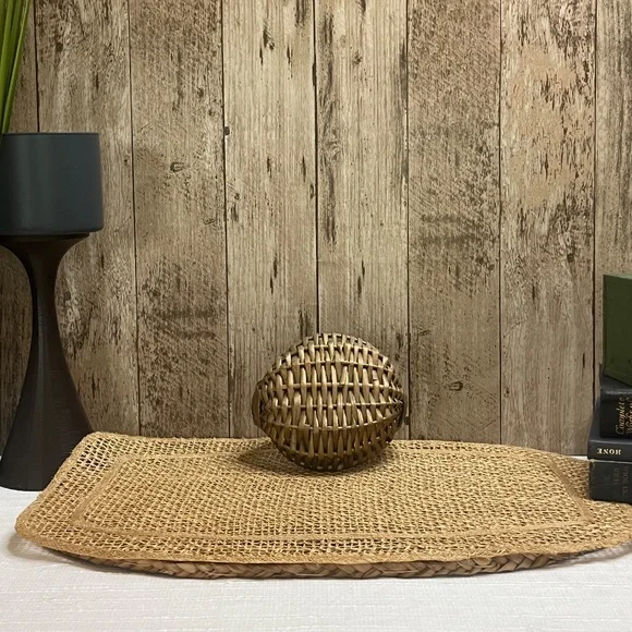 Vintage Mini Wicker Basket With Handle | Rustic Farmhouse Cottage Decor - Picture 4 of 5
